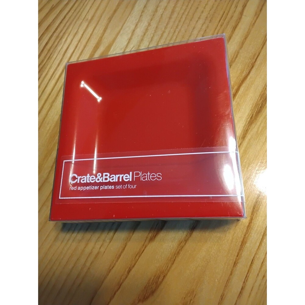 Crate & Barrel Zak Designs Red Appetizer Plates 5 in. Square